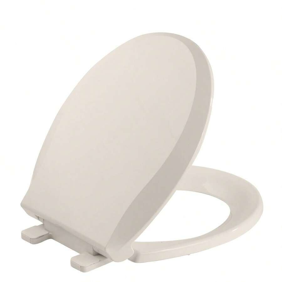 Round Toilet Seat With Slow Soft Close,Quiet-Close Seat,Easy To Install And Clean,Never Loosens,Fits Most Round Toilets Almond - Xem 1