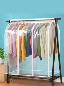 S/M/L Hanging Garment Dust Cover, Home Dust-Proof Hanging Bag, Fully Enclosed Coat Dust-Proof Storage Bag, Long Transparent Hanging Clothing Bag, Suitable For Closet Storage, Bottom Enclosed Hanger Cover, Extra Large Sealed Closet Clothing Protection Cover - Clear - View 4