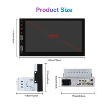Radio De Coche De 7' 1 Din, Estéreo De Audio Para Coche Con Soporte Espejo Enlace Cámara / Android Auto Mediante Cable Con Control De Volante + Control Remoto - Negro - Ver 2