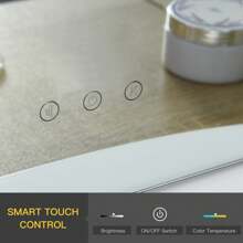 HOMCOM Hollywood Mirror With Lights For Makeup Dressing Table, Lighted Vanity Mirror With 12 Dimmable LED Bulbs And USB Plug In Power Supply, White - White - View 8