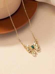 1 Miếng Kim cương & Đá quý Dát Vật rủ xuống Thanh lịch & Hợp thời Châu Âu và Châu Mỹ Phong cách Dây chuyền - Vàng - Xem 3