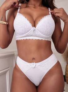 Women Bra & Panty Sets - White - View 3