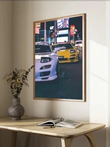 1pc New Living Room Decorative Painting, Car Theme Wall Art, Luxury High-End Style, Sofa Background Wall Hanging Picture - Multicolor - View 4