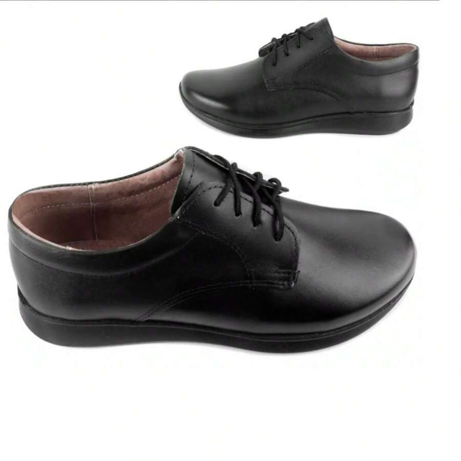 Zapatos Médico Enfermera Estudiante Chef  Escolares 100% Piel 2015-n Negros - Ver 1