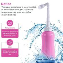 1 peça bidê portátil de 360ml e 450ml (12oz e 15.8oz) Garrafa Peri Bidet de Viagem - A Ferramenta Definitiva de Cuidado Feminino para Higiene On-The-Go (Azul e Rosa)