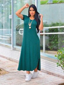 Women Dresses - Màu xanh lá cây đậm - Xem 4