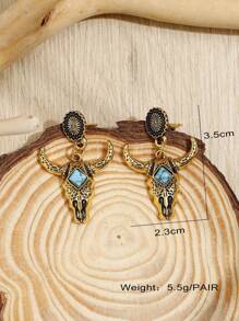 Anting Menjuntai - Yellow Gold - View 3