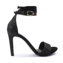 Women Heeled Sandals - 黑色 - 查看 3