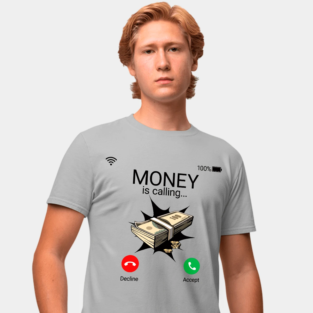 Men T-Shirts - Xám - Xem 1