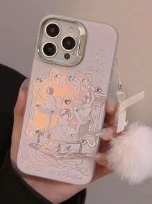 Gucadi Kolorowe białe baletowe etui dla dziewczynek Twarde plastikowe etui z galwanizowaną ramką obiektywu, wysokiej klasy laserowe etui na telefon odporne na wstrząsy, kompatybilne z Apple i Huawei, edycja noworoczna