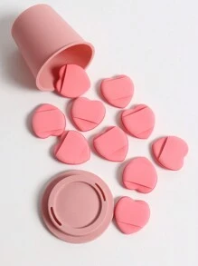 Ensemble De 10 Coussinets D'application De Poudre Avec Tasse De Rangement, Comprenant Un Coussinet D'application De Poudre, Une Éponge De Beauté Sans Latex Et Une Éponge Cosmétique, Adapté Aux Fond De Teint Liquide, Fond De Teint En Poudre Et Cache-cernes. Convient Pour Les Types De Peaux. Éponge De Beauté Pour Fond De Teint, Liquide, Crème Et Poudre, Éponge De Maquillage Multi-couleur Sans Latex Pour Fond De Teint Humide Et Sec. - Rouge - Voir 2