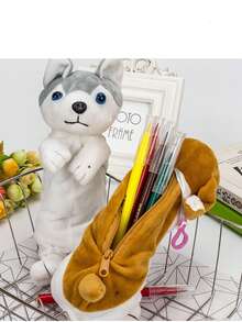 1 Miếng Sang trọng Sống động như thật Chó Thiết kế Hộp bút , Dung lượng lớn Văn phòng phẩm sáng tạo Cái túi , Đối với Con trai & Cô gái - Nhiều màu - Xem 5