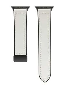 1条男女通用真皮硅胶磁吸表带，兼容 42mm、38mm、40mm、41mm、44mm、45mm、46mm、49mm，时尚智能手表替换表带，适用于Series Ultra2、Ultra SE2、SE 11、10、9、8、7、6、5、4、3、2、1，适合作为学生返校礼物