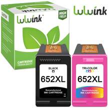 Lulu Ink 652XL Black And Color Remanufactured Ink Cartridges Compatible With 652XL - Multicolor - View 2