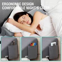 King Headboard Pillow Wedge/Mattress Gap Filler Wedge/Pillow To Close The Gap (0-6") Between Headboard And Mattress,Stop Pillow Falling Down - 灰色 - 查看 6
