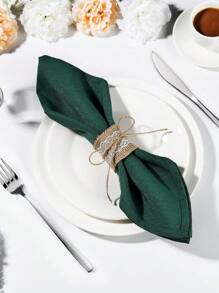 20 piezas de anillos para servilletas de encaje y arpillera rústica para decorar bodas, Navidad, Acción de Gracias, cumpleaños y fiestas (Estilo clásico), Navidad - Albaricoque - Ver 4