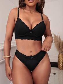 Women Bra & Panty Sets - Black - View 3
