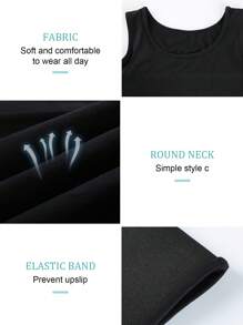 JUNLAN女士FTM彈性束胸運動胸罩套衣短褲塑身衣 - 黑色 - 查看 4