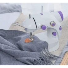 Mini máquina de coser eléctrica automática y portátil, mini sewing machine. maquina de cocer para principiantes - Morado - Ver 4