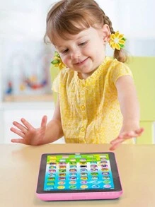 Tableta/Almohadilla de aprendizaje para niños con palabras, números, letras, música, juguetes electrónicos educativos interactivos para preescolares niños y niñas de 3 a 8 años (Rosa) sin pilas - Rosa - Ver 4