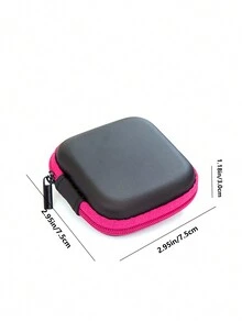 Estuche De Transporte Para Auriculares, Caja Organizadora De Cables, Bolsa De Almacenamiento Para Auriculares Inalámbricos, Soporte Para Cargador - Rosa - Ver 6