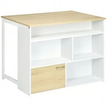 HOMCOM Bar Tables - White - View 2
