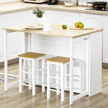 HOMCOM Bar Tables - White - View 8