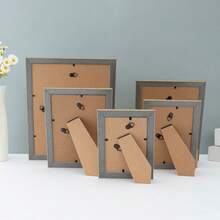 1入現代金色波浪設計相框,可垂直和水平顯示,適用於家庭客廳,餐廳,學習,走廊,畫廊,酒店等（僅供參考,附隨機相片紙張） - 金色 - 查看 5