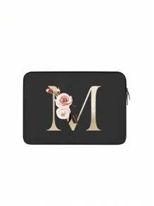 1 件手提笔记本电脑包，模拟潜水料平板电脑内衬包，苹果 iPad 泡沫保护套，电脑包，便携式收纳包，轻巧便携，兼容 iPad 收纳包保护套平板电脑包笔记本电脑内衬包保护套 -13 英寸平板电脑内衬包，适合日常上班族、大学生、朋友礼物、老师礼物、实习礼物、毕业礼物、公司活动纪念品、字母 A 到 Y 教室笔记本电脑包教室包教师收纳包教室整理包 - 黑色 - 查看 27