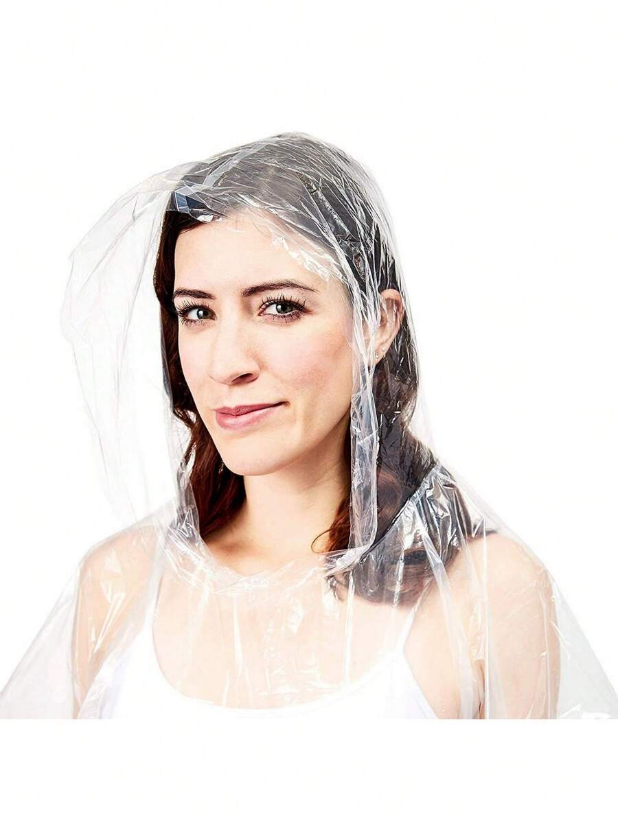 20 Pack Bulk Disposable Rain Ponchos Family Pack, Emergency Ponchos