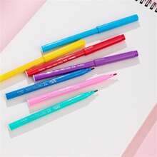 Deli 18 Colors Felt Pen  Plain Felt Tip Pens Easy Coloring Fiber Bullet Tip Felt Tip Marker Pens Washable Ink Felt Marker For Journal Writing Note Taking - Multicolor - View 4