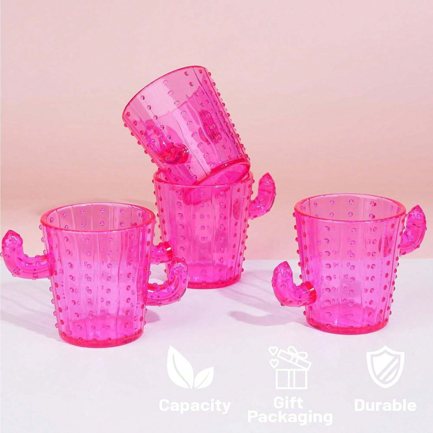 Set 6 Calici Bicchieri Bicchiere Acqua 260 Ml In Vetro Colore Rosa 17 - Foto 8