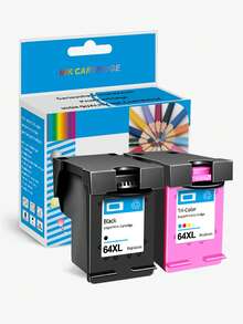 再製64xl墨盒1入,與hp Envy 7855 7155 7158 6252 6255 6258 7164打印機兼容並替代hp 64xl墨盒 - 黑色 - 查看 1