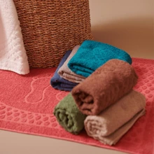 Kit C/ 3 Toalha De Piso Pézinho - Tapete Lisboa 100% Algodão - 45x70cm - Cores Sortidas - Visão 2