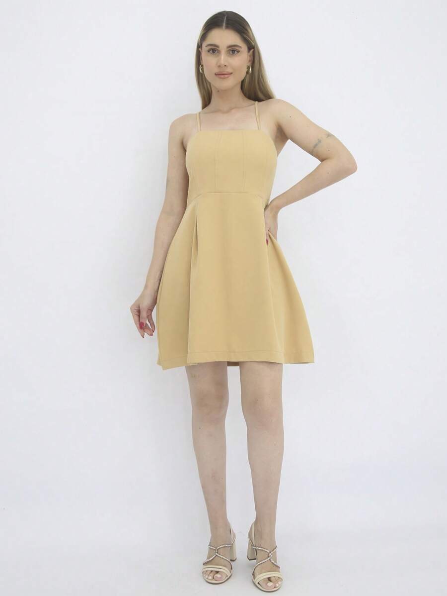 Women Dresses - 米色 - 查看 1