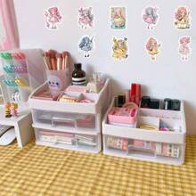 60pcs/pack Autocollants Mignons Magiques Loli Lolita Pour Ordinateur Portable, Réfrigérateur, Valise, Skateboard, Album, Moto, Bouteille D'eau, Livre De Souvenirs, Boîtes Diy, Étiquette D'emballage De Fête