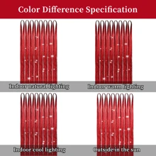 48 Inches Tinsel Hair Extension 1600 Strands 8 Mixed Colors Hair Extension Tinsel Glitter Hair Extensions For Women Hair Accessories For Christmas New Year Halloween Cosplay Party Carnival Music Festival - Red - View 11