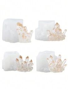 1pc Diy Crystal Epoxy Mold, Silicone Mold For Making Cluster Stone, Suitable For Jewelry Making Diy - Various Styles to Choose from - View 8