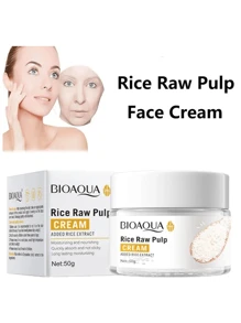 Crema Facial Bioaqua Rice Raw Pulp Hidratación Profunda con Extracto de Arroz 50g - transparente - Ver 1