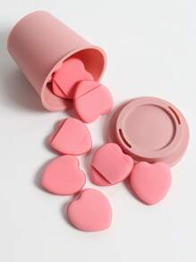 Ensemble De 10 Coussinets D'application De Poudre Avec Tasse De Rangement, Comprenant Un Coussinet D'application De Poudre, Une Éponge De Beauté Sans Latex Et Une Éponge Cosmétique, Adapté Aux Fond De Teint Liquide, Fond De Teint En Poudre Et Cache-cernes. Convient Pour Les Types De Peaux. Éponge De Beauté Pour Fond De Teint, Liquide, Crème Et Poudre, Éponge De Maquillage Multi-couleur Sans Latex Pour Fond De Teint Humide Et Sec. - Rouge - Voir 3