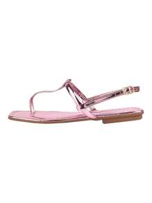 Women Flat Sandals - Rose Gold - View 3