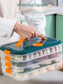 صندوق تخزين الحلوى بأربع طبقات+ثلاجة تجميد الحلوى السريعة + صندوق حفظ الثلاجة المنزلي؛ صندوق تجميد