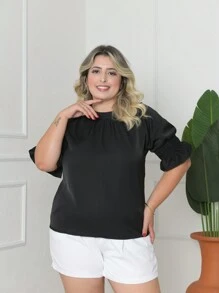 Plus Size Blouses - màu đen - Xem 2