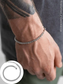 Men's String Bracelets - Bạc - Xem 1