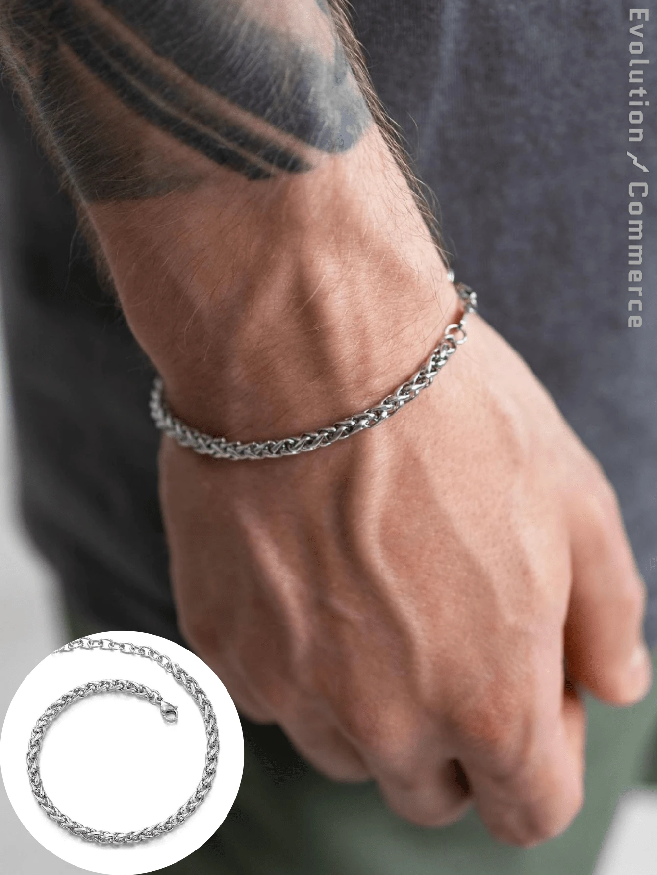 Men's String Bracelets - Bạc - Xem 1