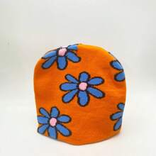 1頂提花無邊帽,時尚可愛花卉圖案針織帽,適用於旅行,海灘,戶外活動 - A - 查看 8