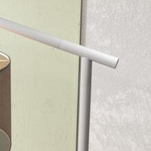 HOMCOM Modern Floor Lamps For Living Room With Rotating Lampshade, Standing Lamp For Bedroom, LED Bulb Included - Gris - Ver 8