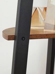 VASAGLE Estantería de Esquina con 4 Estantes Fácil de Montar Marco de Acero para Salón Dormitorio Balcón Diseño Industrial Vintage Marrón Rústico y Negro - Marrón - Ver 8