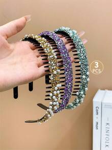 3pcs Girls' Teethed Anti-slip Hairband For Fringe - Multicolor - View 6