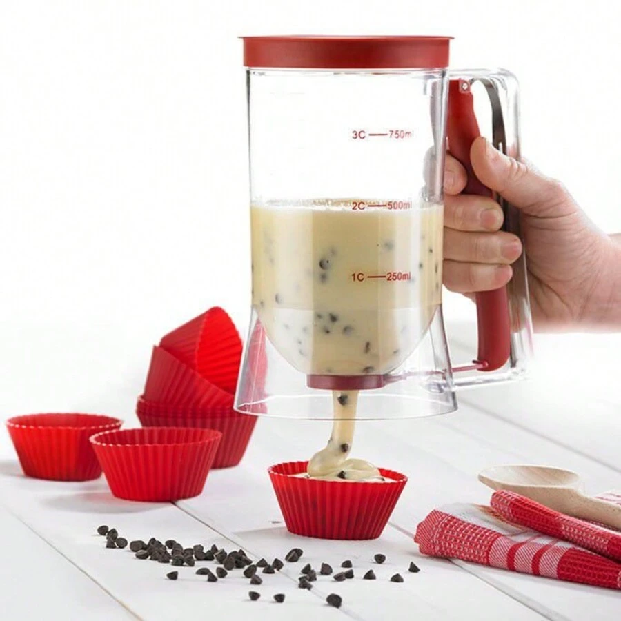 Copo Medidor De Massas Panquecas Bolo Cupcakes 900 Ml - Branco - Visão 1